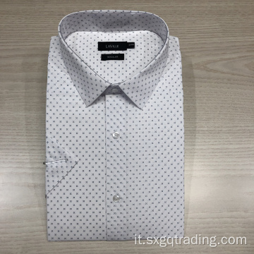 Camicia a maniche corte con stampa maschile chiara e pulita